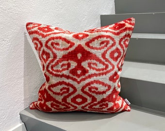 Velvet Ikat Cushion Voyager | Velvet Ikat Pillow Voyager