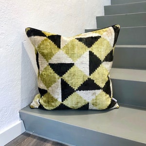 Velvet Ikat Cushion Sparkle | Velvet Ikat Pillow Sparkle