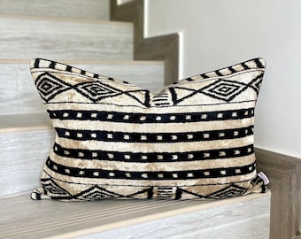 Silk Ikat Cushion Backgammon | Silk Ikat Pillow Backgammon