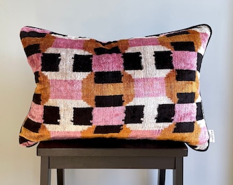 Velvet Ikat Cushion Candy | Velvet Ikat Pillow Candy