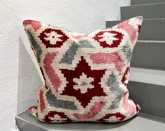 Velvet Ikat Cushion Compass | Velvet Ikat Pillow Compass