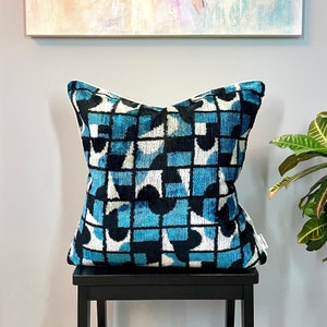 Velvet Ikat Cushion Guchi | Velvet Ikat Pillow Guchi