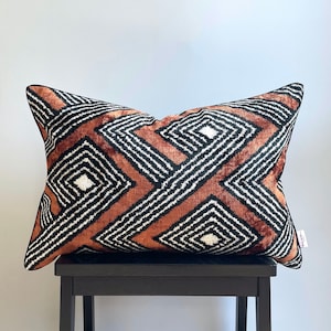 Velvet Ikat Cushion African Zulu | Velvet Ikat Pillow African Zulu