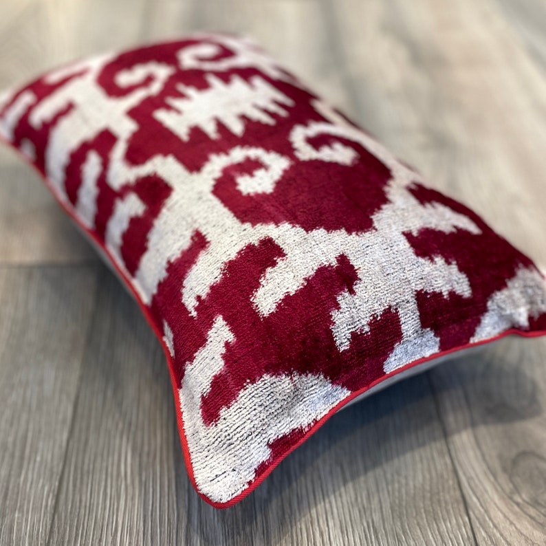 Velvet Ikat Cushion Royal Velvet Ikat Pillow Royal Etsy