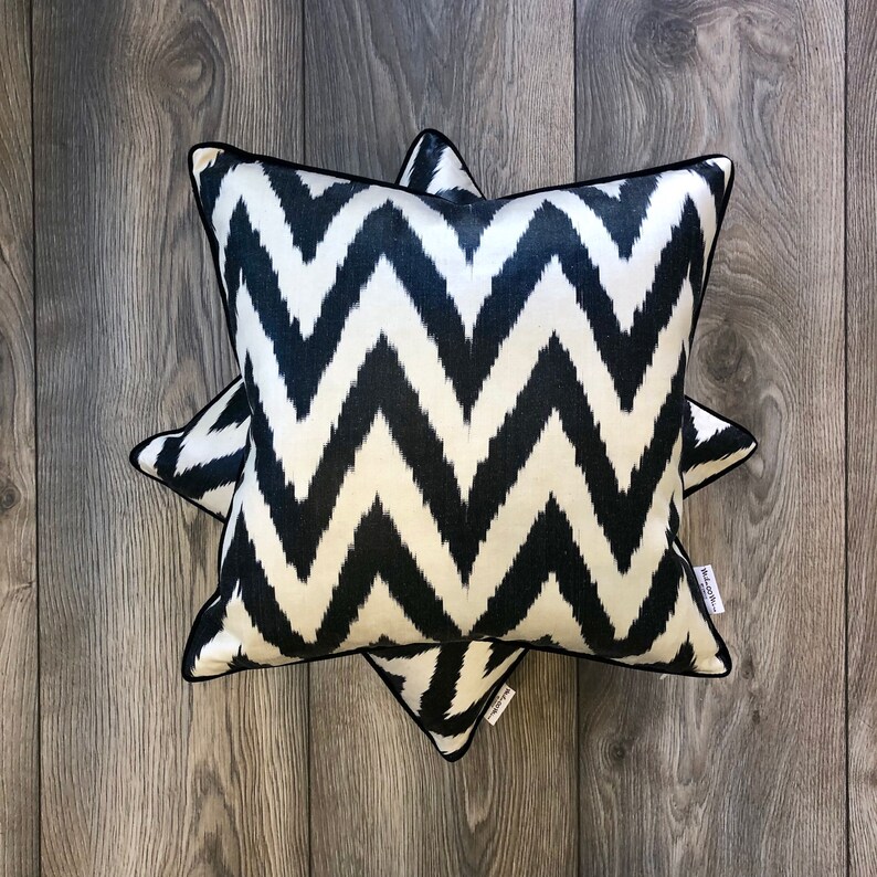 MilaMiroStudio Silk Ikat Pillow Cover