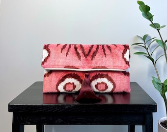 Ikat Clutch Bag Evil Eye | Red