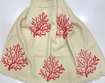 Muslin Towel Reef Red