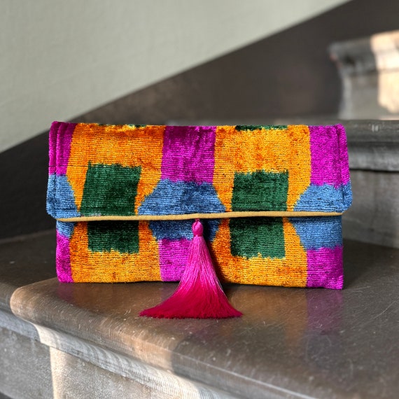Ikat clutch bags hotsell