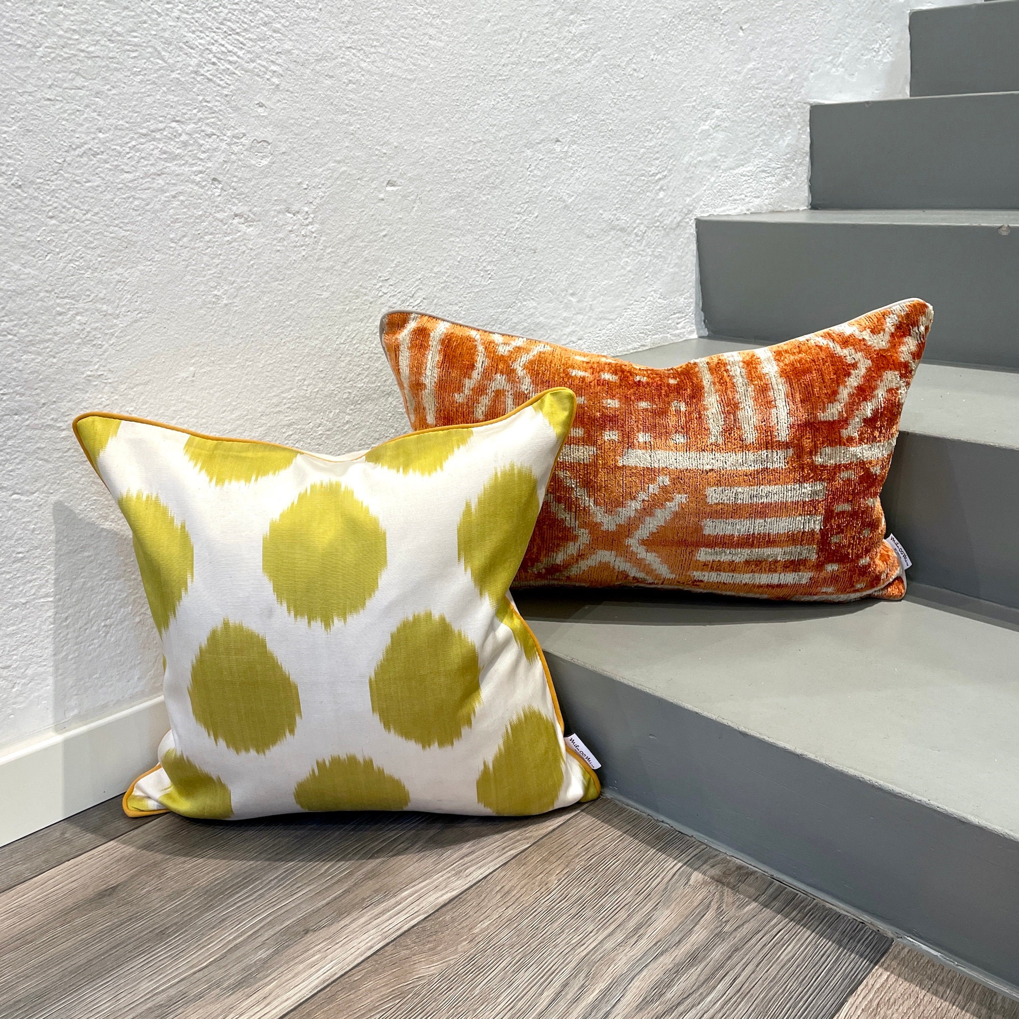 Velvet Ikat Cushion Life on Mars Velvet Ikat Pillow Life on Etsy