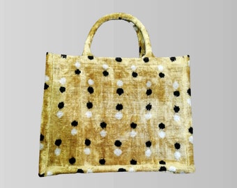 Ikat Tote Bag Capri – Handcrafted Velvet Boho Everyday Handbag