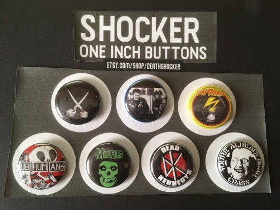 Punk Rock Classics Core Set One Inch Buttons Etsy