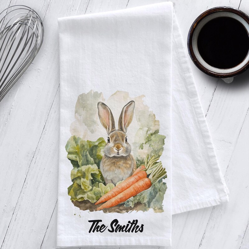 Bunny Tea Towel - Etsy