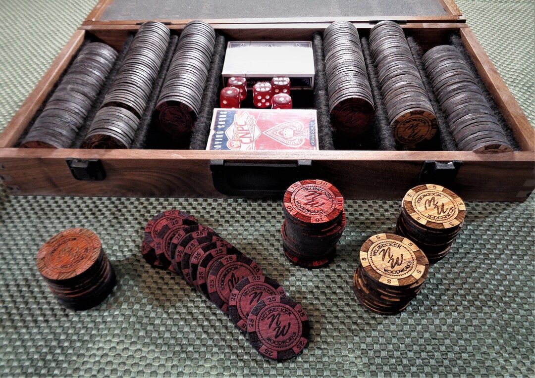 Personalized Exotic Wood Poker Set With 300 Chips and Handmade Etsy