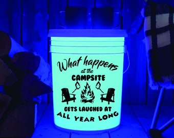 Camping Bucket - Gets Laughed at All Year Round - Digital - svg, cut file, dxf