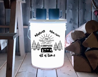 Camping Bucket - Making Memories one campsite at a time - Digital - svg, cut file, dxf