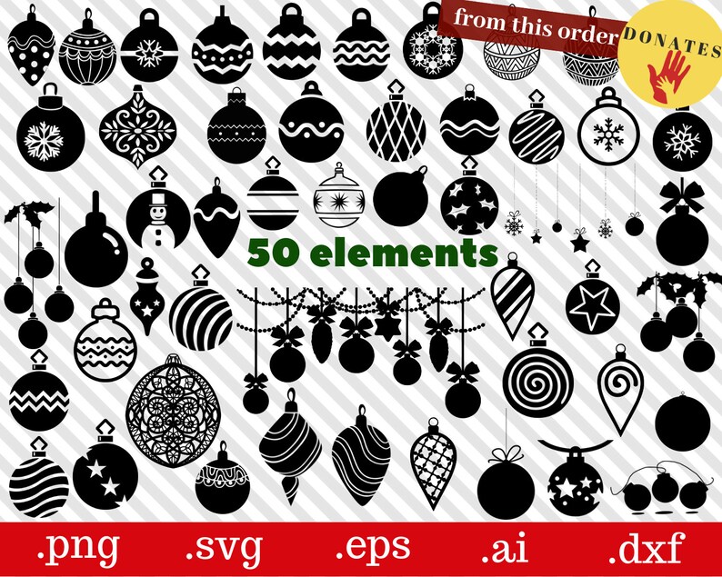 Download Christmas Ornaments Svg Christmas Decoration Christmas Etsy PSD Mockup Templates
