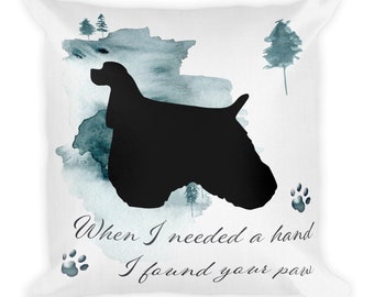 Cocker Spaniel, dog remembrance gift,  Custom Dog Pillow, Personalized Pet Pillow,  Home Decor, Gift For Her