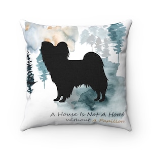 Papillon Dog Pillow, CASE only, Custom Dog Pillow Cover, Personalized Pet Pillow,  Home Decor, Gift For Her