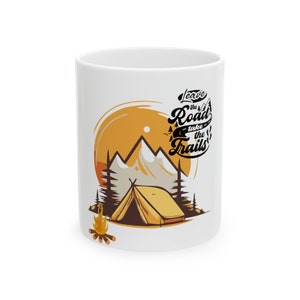 Personalized Campfire Mug coffee mug, coffee, camp bachelorette, camp wedding, camping mug, engagement gift, gift for her, gift for him image 1