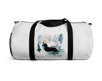 Dachshund Duffel Bag, carry bag, tote bag, dog breed, dog portrait bag