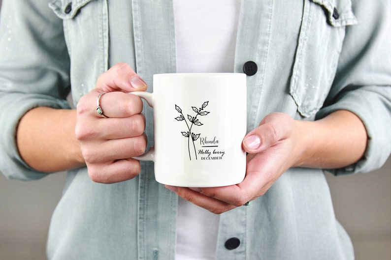 Custom Birth Month Birth Flower Mug, Plant Mom Mug, Mother's Day Gift, Gift for her, Mothers Day Mug, Plant Lover Gift, Garden Mug image 5