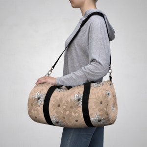 Floral Duffel Bag, carry bag, tote bag, gift for her