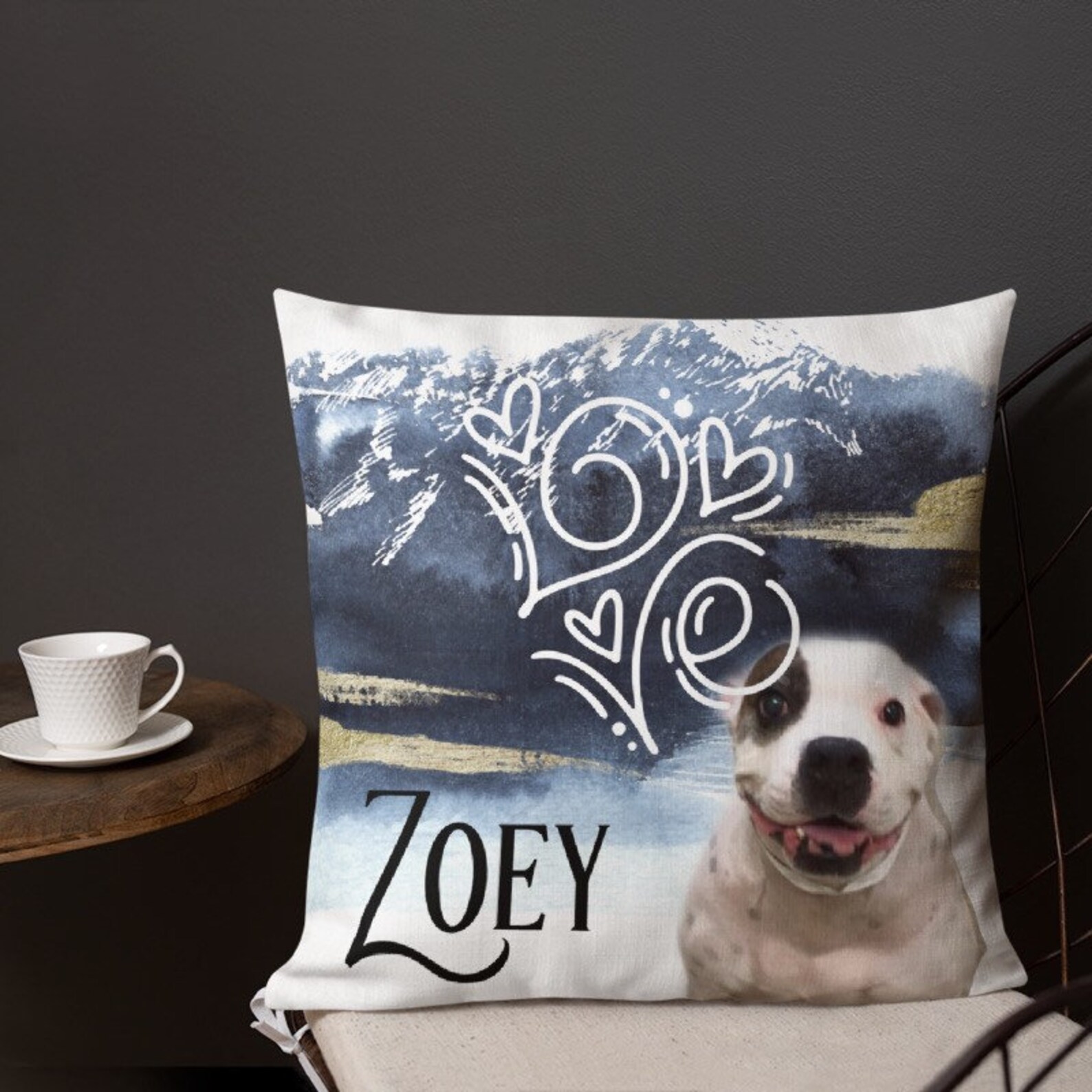 Custom Pet Portrait Pillow Personalized Pet Pillow Dog Etsy