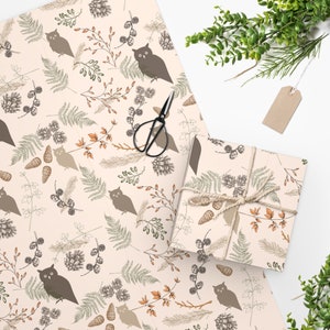 Woodland Owls Wrapping Paper | Gift Paper | Holiday Paper | Christmas Wrap