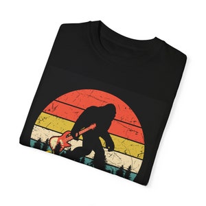 Bigfoot Woodstock Unisex Garment-Dyed T-shirt, guitar, rock, music, rock legends, Woodstock festival, retro tshirt image 3