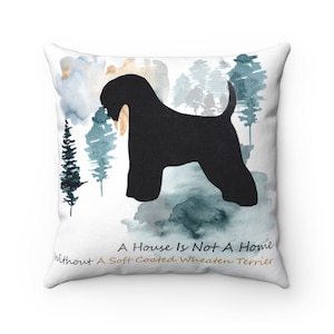 Soft Coated Wheaten Terrier Throw Pillow: Personalized Dog Accent Pillow