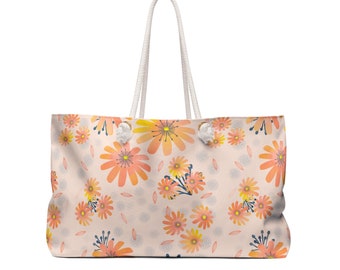 Creamsicle Daisy Weekender Bag