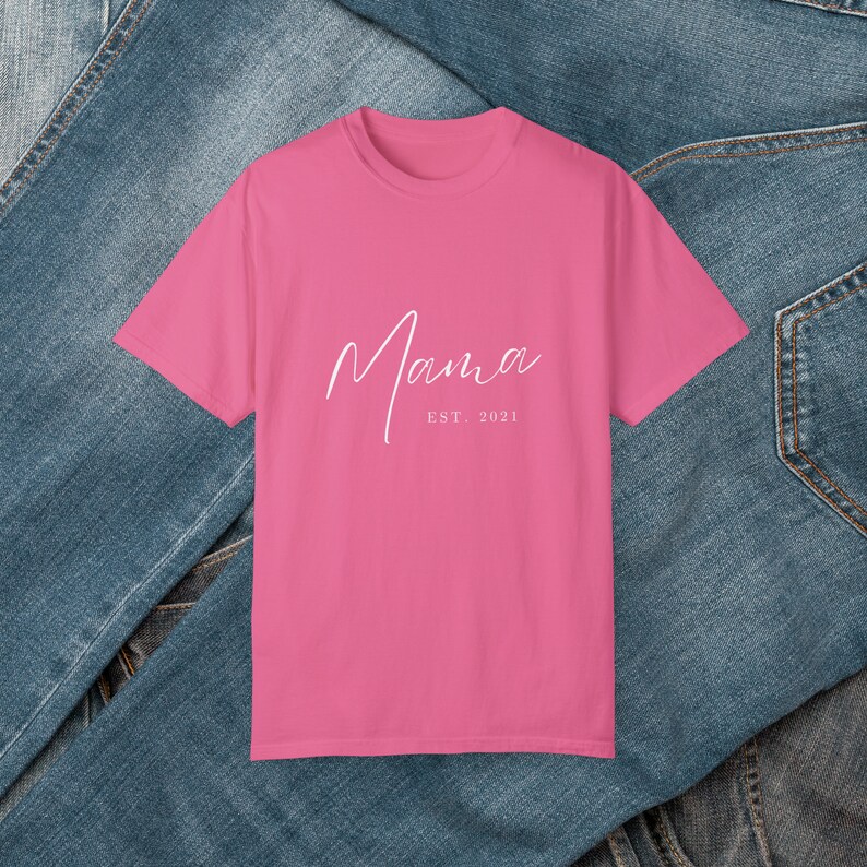 Comfort Colors Mama and Dad Shirts, New Dad Shirt, Gift for New Mom, Pregnancy Announcement Shirts, Mother's Day Gift, Father's Day Gift image 4