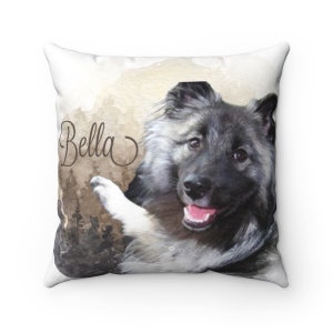 Custom Pet Portrait Pillow, Personalized Pet Pillow, Dog Lover, Home Decor, Gift For Her