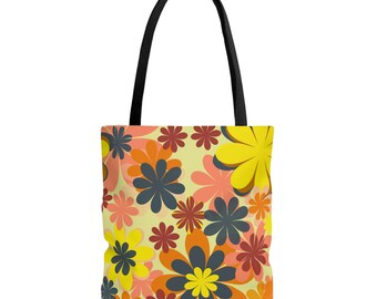 Sunshine Daisies Tote Bag, Flowers Bag, gift for her, floral design