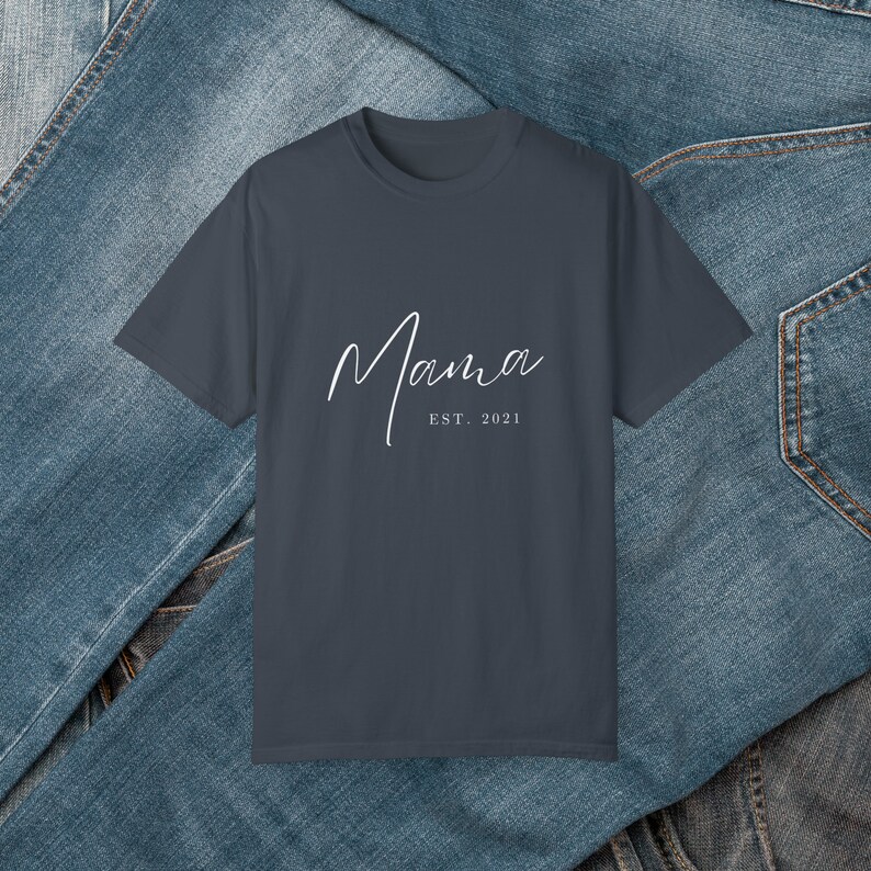 Comfort Colors Mama and Dad Shirts, New Dad Shirt, Gift for New Mom, Pregnancy Announcement Shirts, Mother's Day Gift, Father's Day Gift image 1