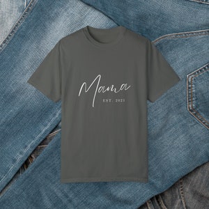 Comfort Colors Mama and Dad Shirts, New Dad Shirt, Gift for New Mom, Pregnancy Announcement Shirts, Mother's Day Gift, Father's Day Gift image 8