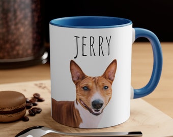 Personalized Pet Mug, Dog Coffee Mug, Pet Memorial, Gift Idea for Dog Lovers, Dog Mom, Custom Dog Portrait, Digital Proof within 48HRS