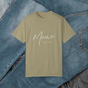 Comfort Colors Mama and Dad Shirts, New Dad Shirt, Gift for New Mom, Pregnancy Announcement Shirts, Mother's Day Gift, Father's Day Gift image 7