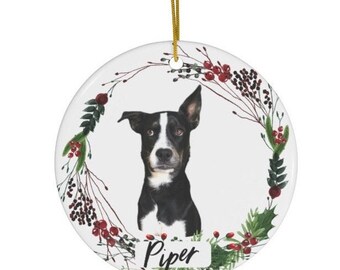Personalized Dog Ornament, Custom Dog Photo, Pet Ornament, Dog Photo Gift, Custom Christmas, Personalized Ornament