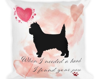 Cairn Terrier dog remembrance gift,  Custom Dog Pillow, Personalized Pet Pillow,  Home Decor, Gift For Her