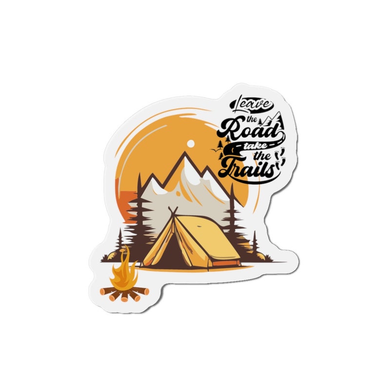 Personalized Retro camping magnet, national park, camping, outdoor, personalized camp gift, camp gift, adventure, hiking, national forest image 10