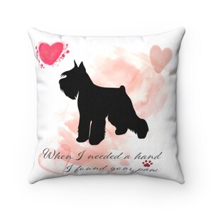 Custom Mini Schnauzer Pillow: Personalized Dog Memorial Gift