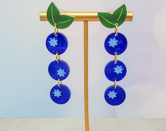 blueberry earrings | blueberries