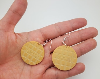 waffle house waffle earrings | acrylic on sterling silver earwire