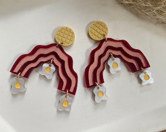 brekky dangles | waffle, bacon & egg big breakfast