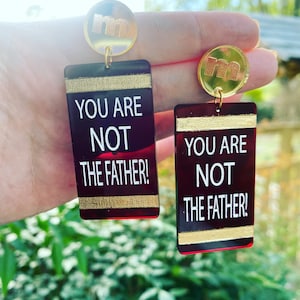 you are not the father earrings | maury povich inspired earrings