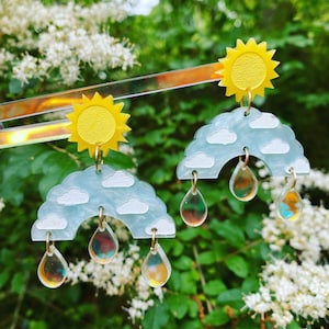 sun shower earrings | sunshine & clouds