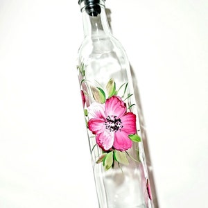 Handpainted Oil & Vinagar Bottle 17oz.