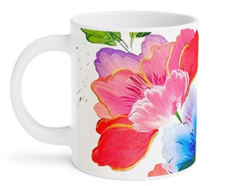 Floral Designed Ceramic Mug