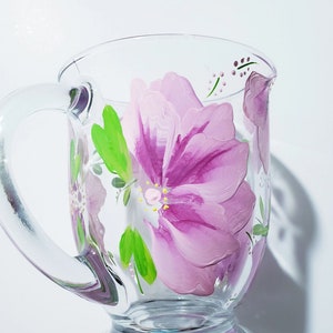 Handpainted Floral designed Coffee or Tea Mug, 15ozs. This Mug is microwave and topshelf dishwasher safe. zdjęcie 2